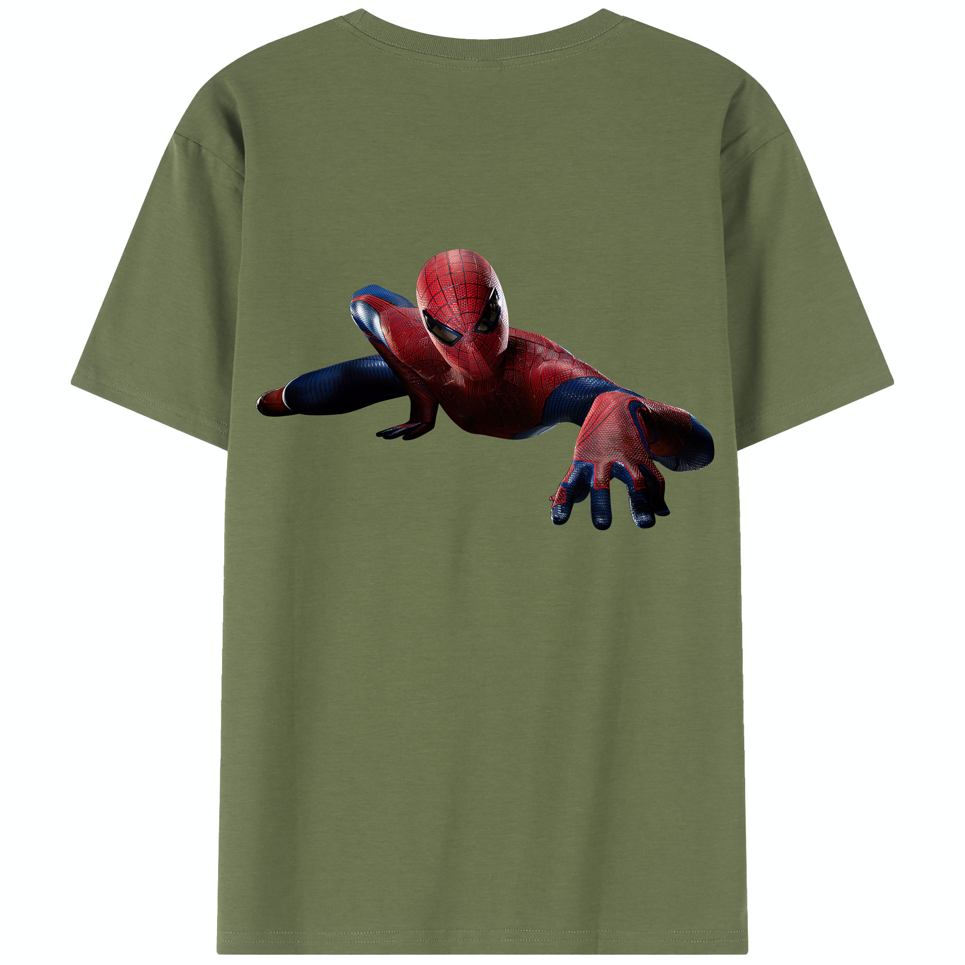 Spider Man スパイダーマン 綿100％半袖Tシャツ（背面プリント）